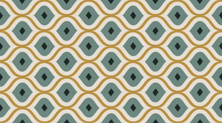 Retro behang patroon