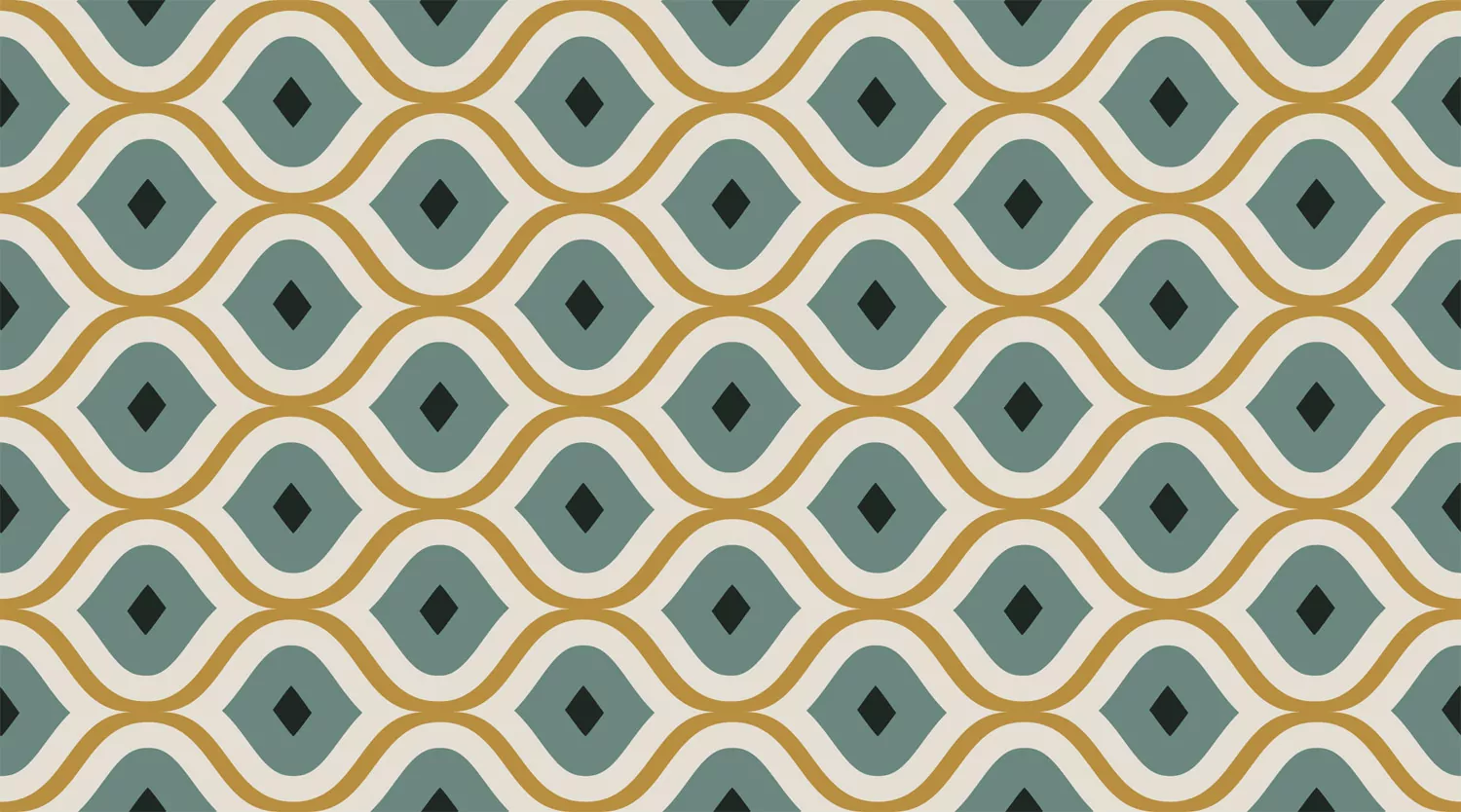 Retro behang patroon