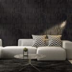 Minimalist Interior of modern living room 3D rendering