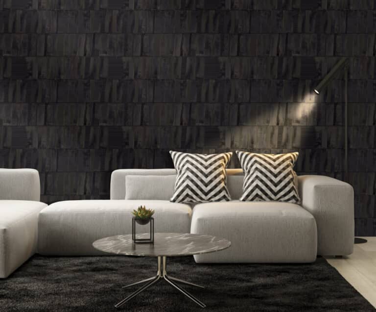 Minimalist Interior of modern living room 3D rendering