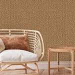 Wall,Mockup,In,Farmhouse,Room,Design,,Wooden,And,Rattan,Furniture
