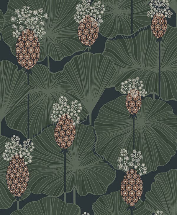 borastapeter eastern simplicity umbrella leaves 3119 behang 1