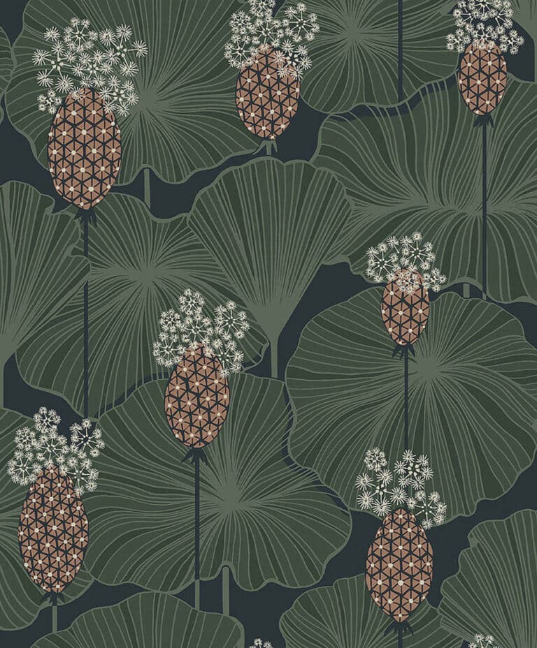 borastapeter eastern simplicity umbrella leaves 3119 behang 1