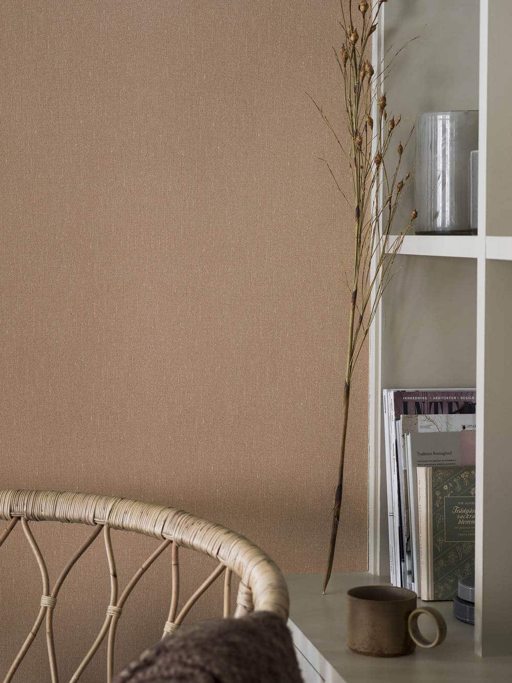borastapeter linen terracotta linen 4324 behang 2