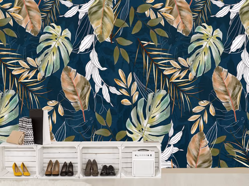 botanisch behang ruimte