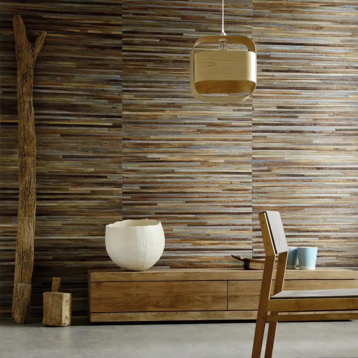 houtlook behang ruimte
