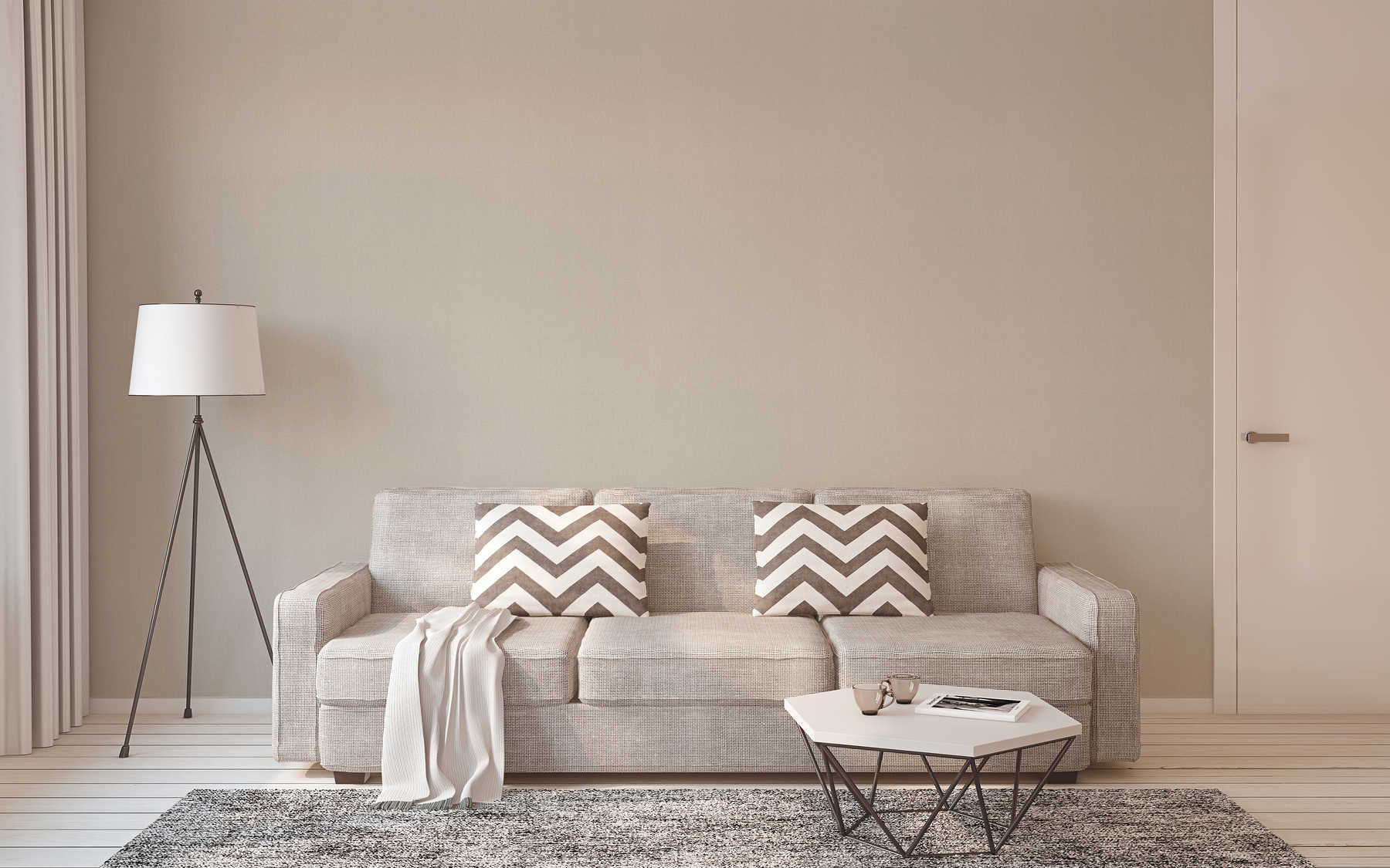 Beige behang