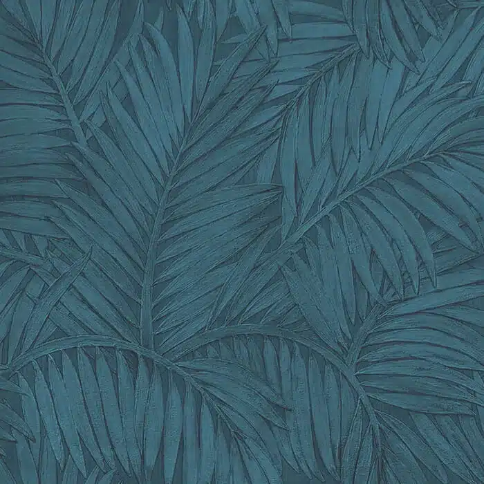 Blauw behang