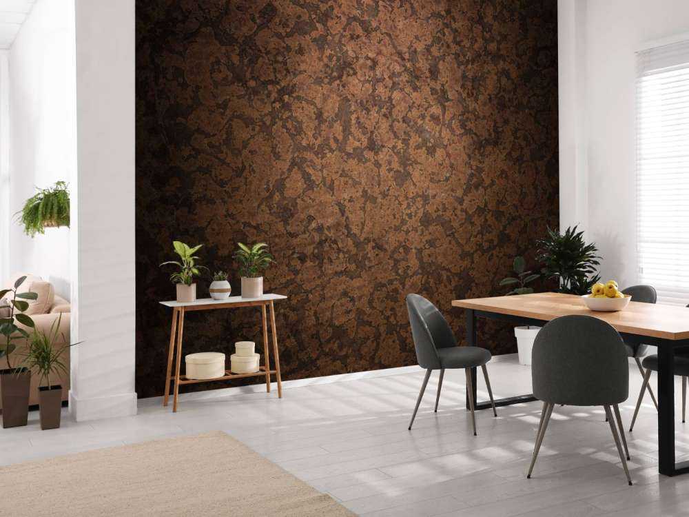 Brons behang kamer