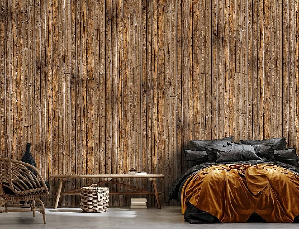 Bruin behang kamer
