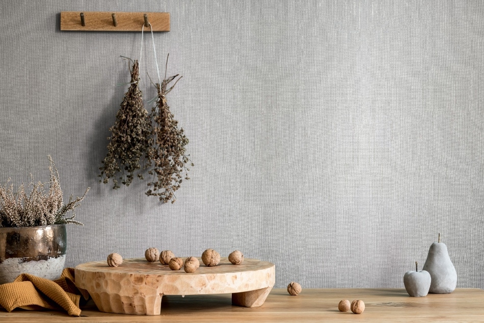 Grijs behang kamer