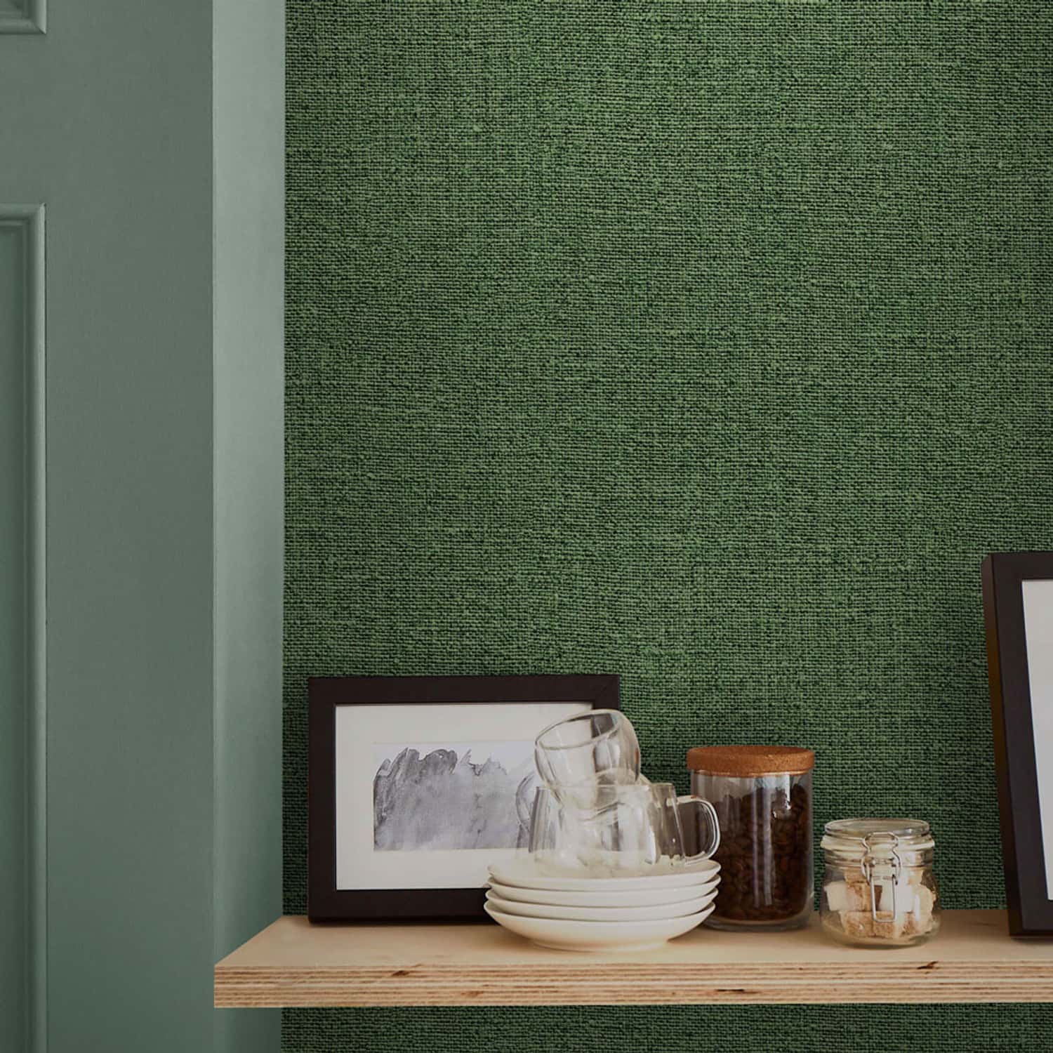 Groen behang