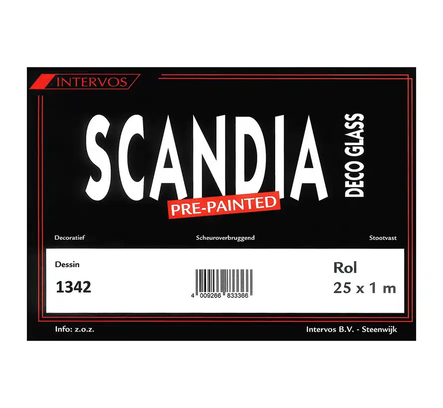 Intervos Scandia Glasweefselbehang Prepainted 1342 Etiket