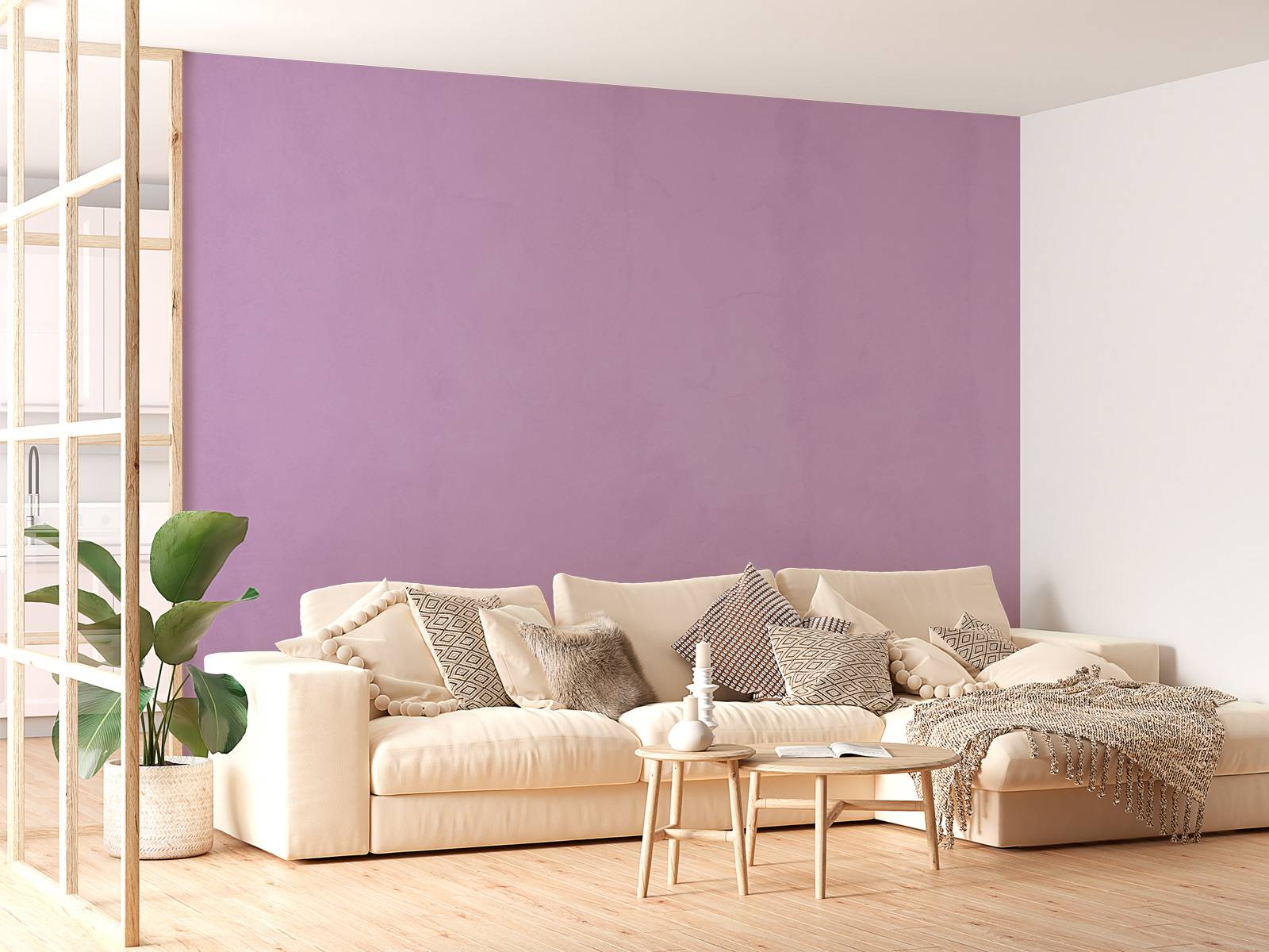 Lila behang kamer