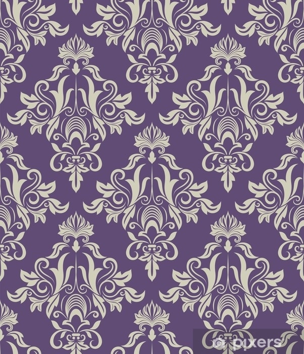 Dark purple and beige vintage wallpaper