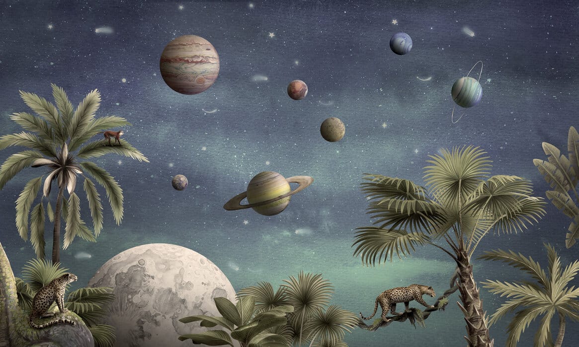 Planeten behang