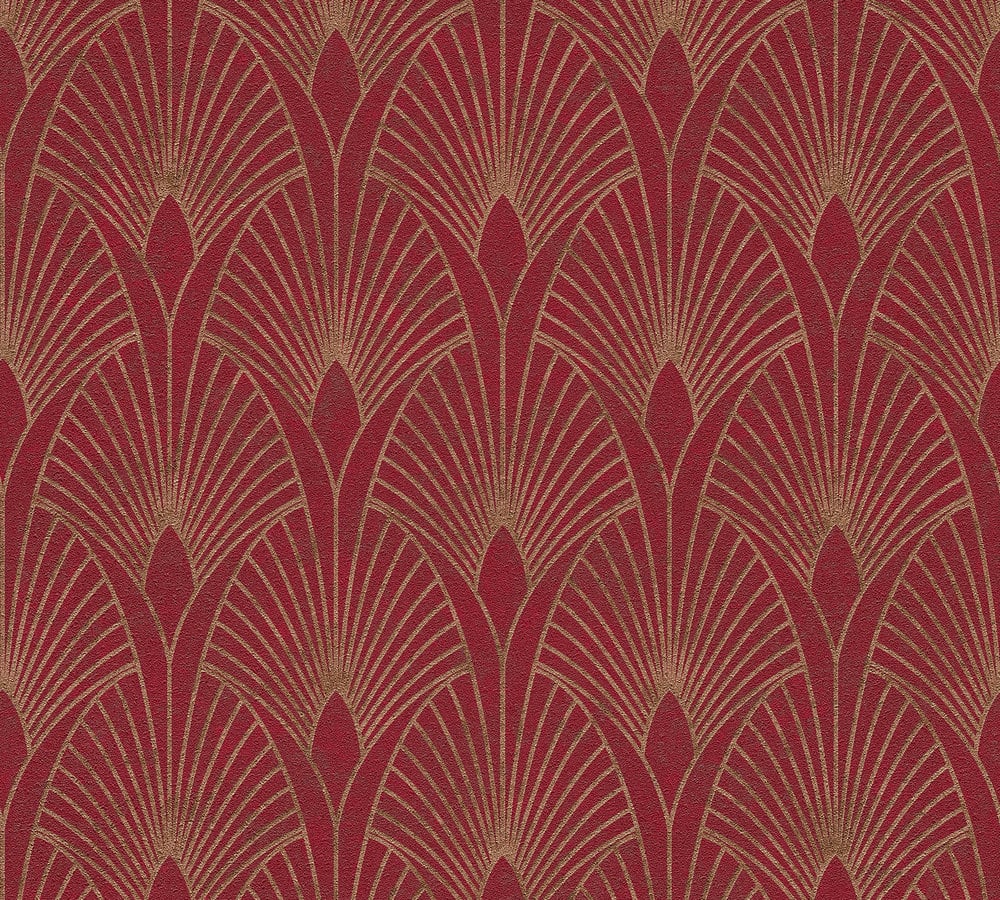 Rood behang