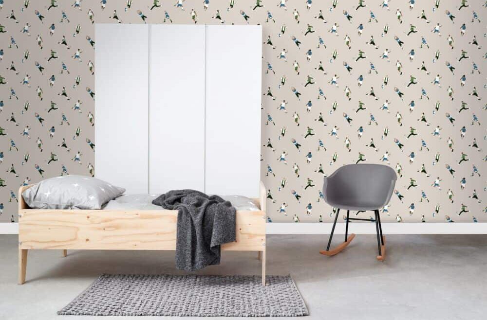 Stoer behang kamer