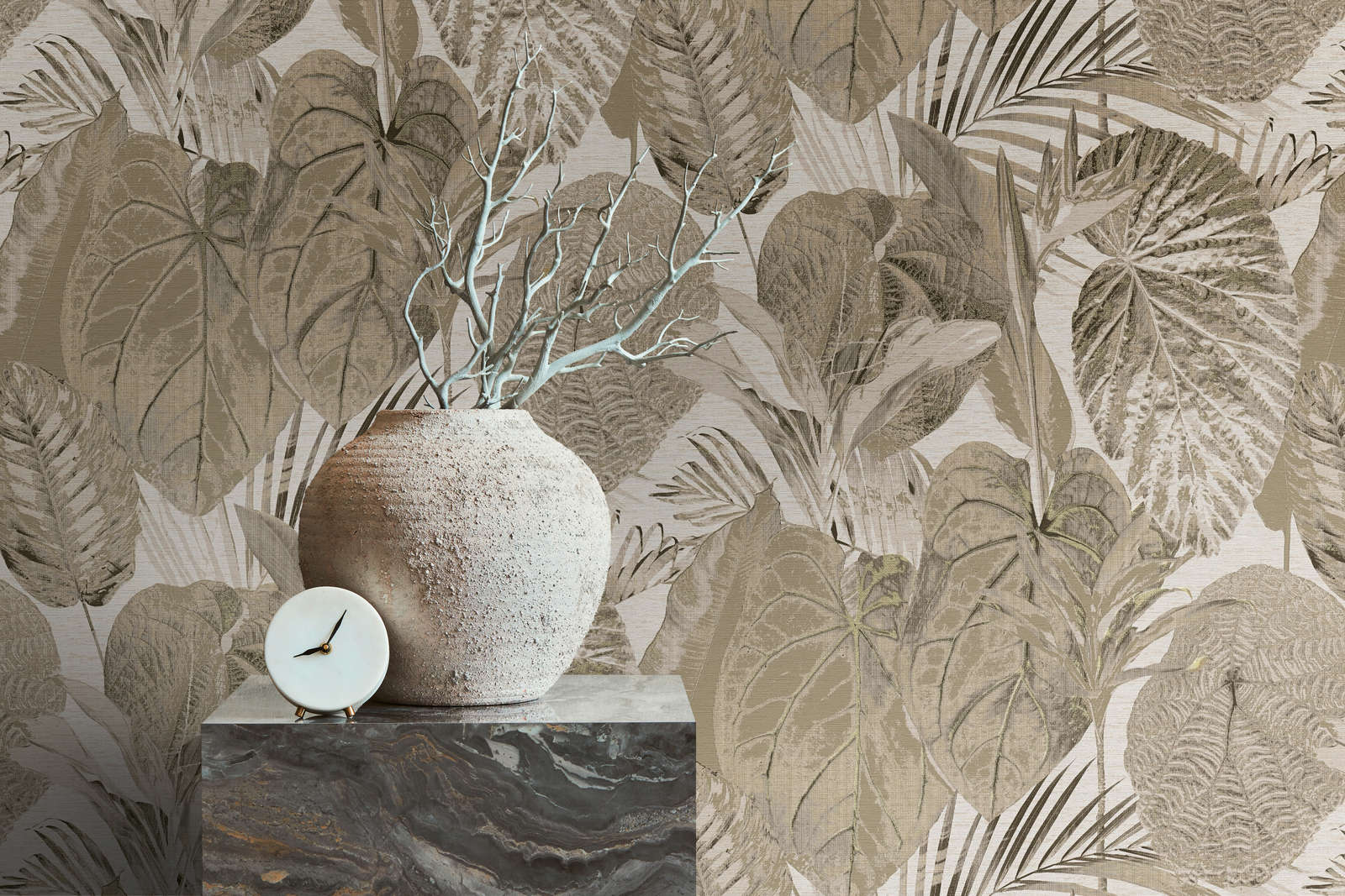Taupe behang kamer