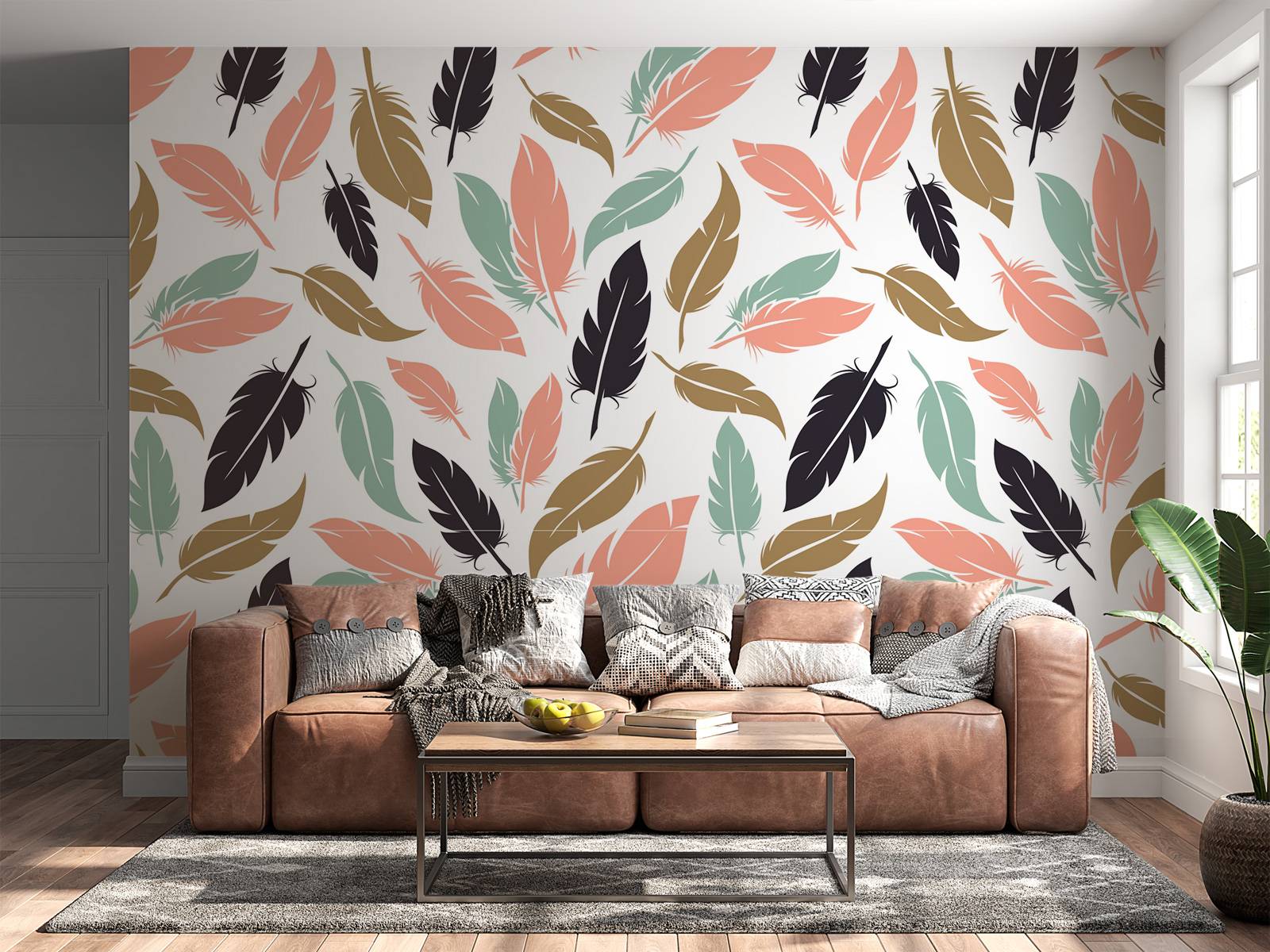 Veren behang kamer