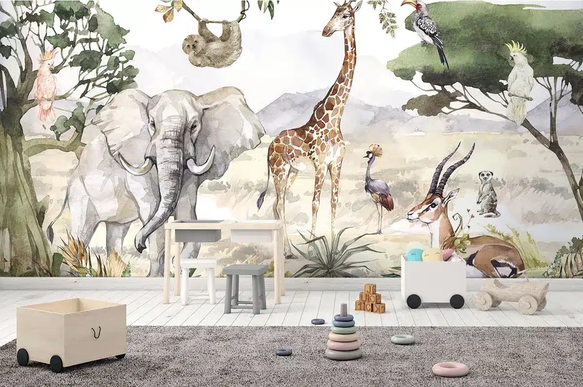 jungle behang kamer