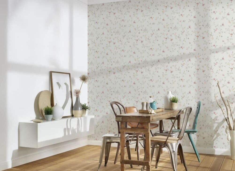 landelijk behang kamer