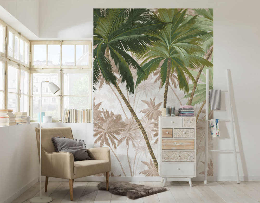 palmboom behang kamer