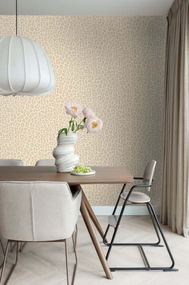 panterprint behang kamer