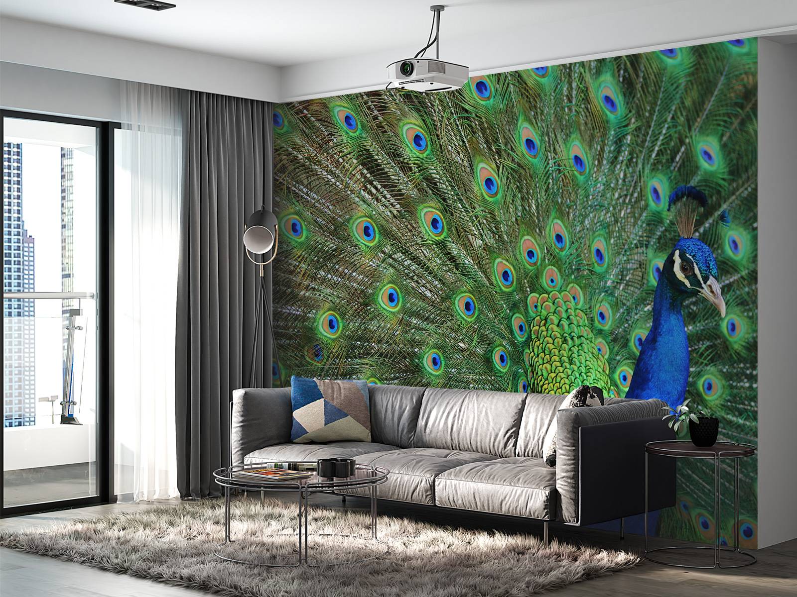 pauw behang kamer