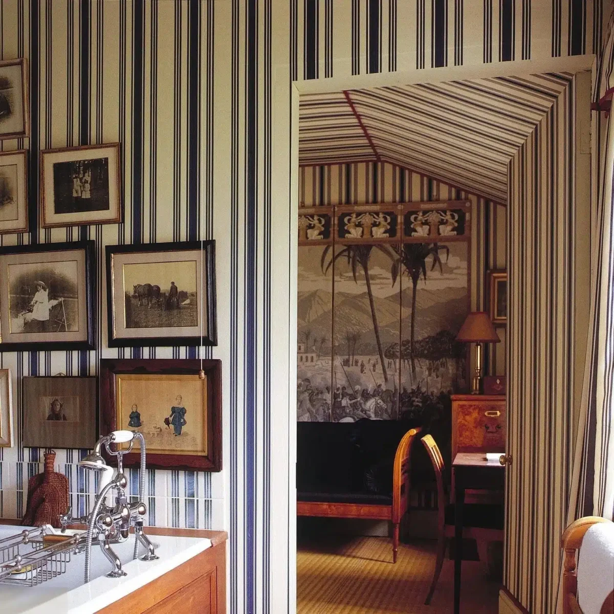 Farrow and Ball Tented Stripe behang 2