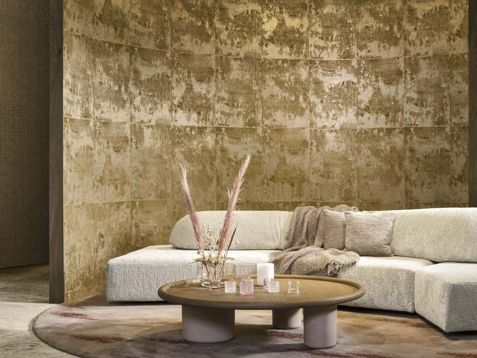 Metallic behang kamer