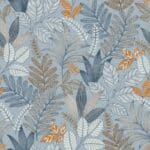 behang bladeren blauw AL26293 s2