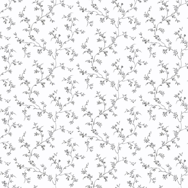 behang bloemen strengen zwart PF38111