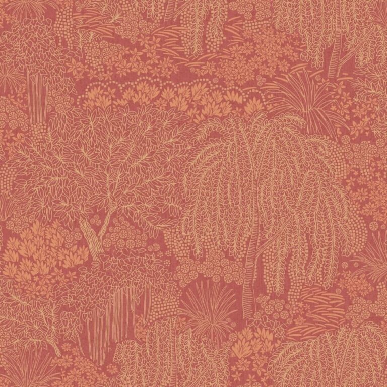 behang bomen metallic rood AL26263
