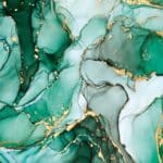 behang fotobehang aquarel groen goud 81681