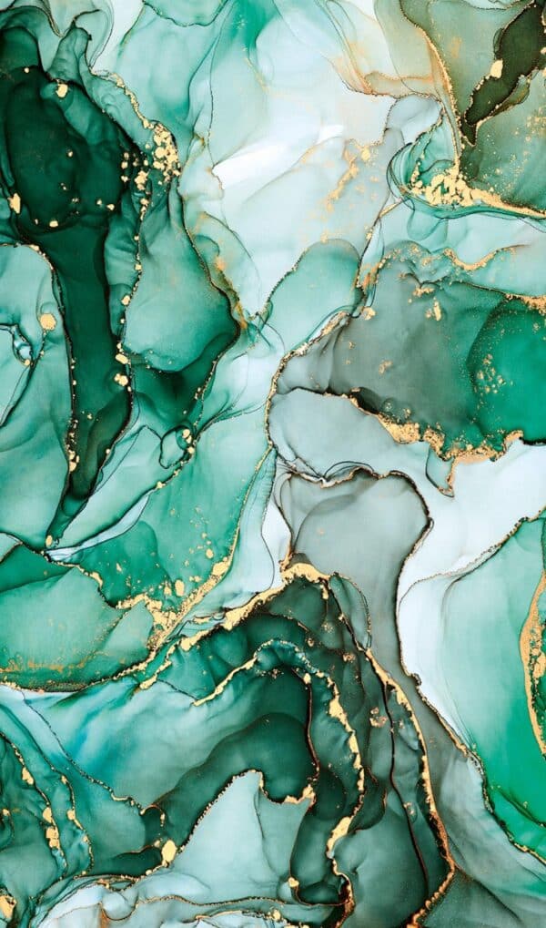 behang fotobehang aquarel groen goud 81681