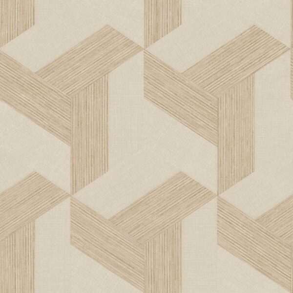 behang grafisch beige 27502