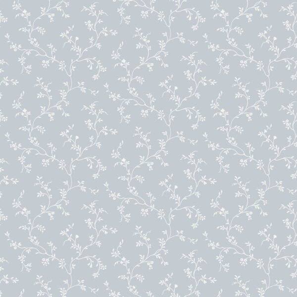behang grijs blauw takjes bloemen PF38132
