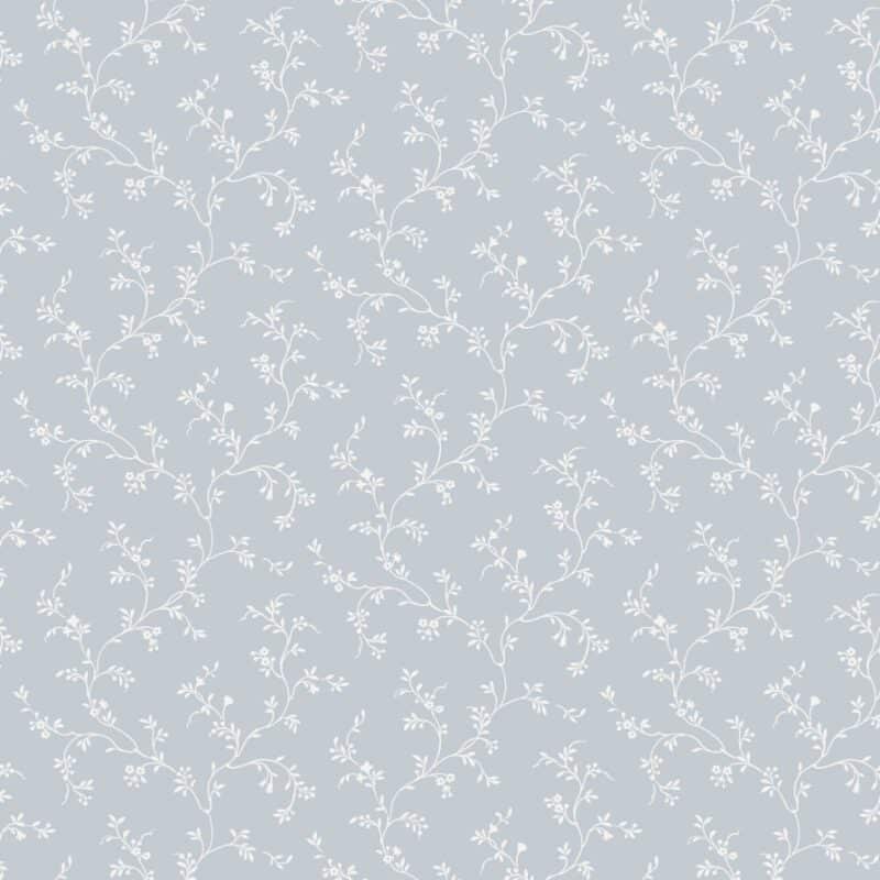 behang grijs blauw takjes bloemen PF38132