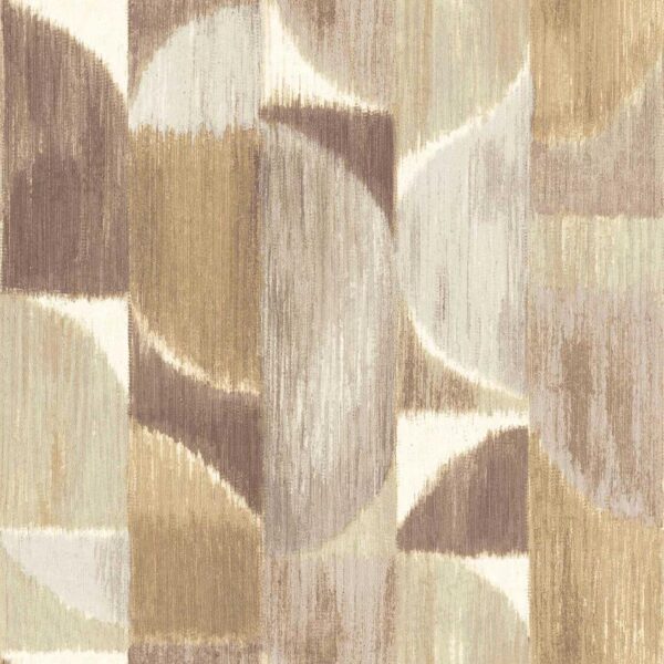 behang halve cirkels abstract bruin 27525