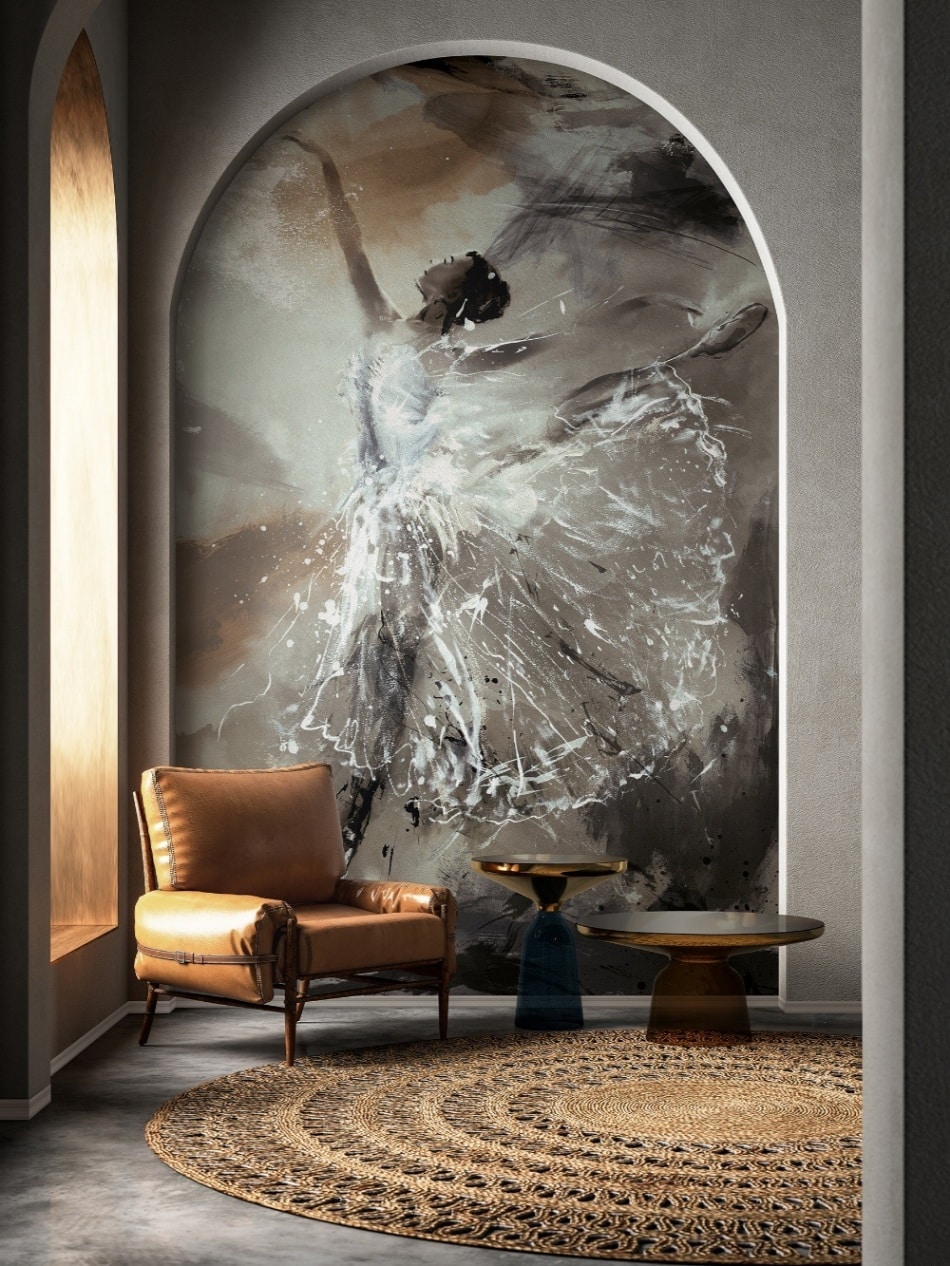 fotobehang ballerina schilderij 35097 s2