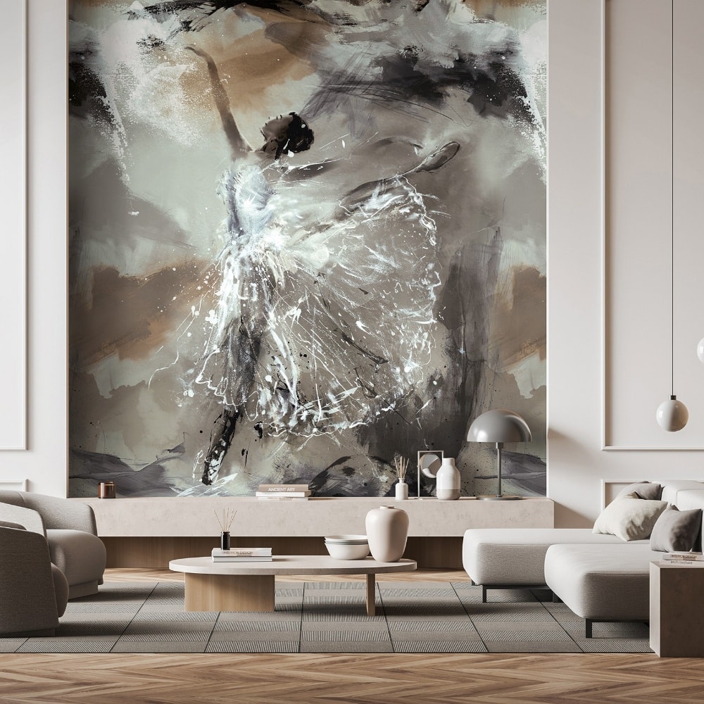 fotobehang ballerina schilderij 35097 s3