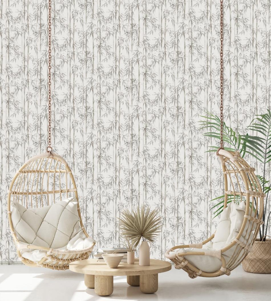 behang bamboe bladeren 81671 s1