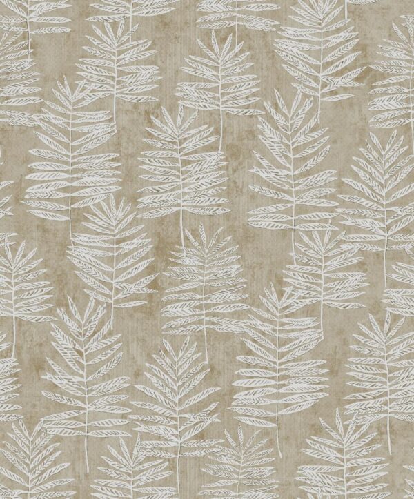 behang blaadjes grijs beige DWP0365 05