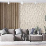 behang blaadjes grijs beige DWP0365 05 s1