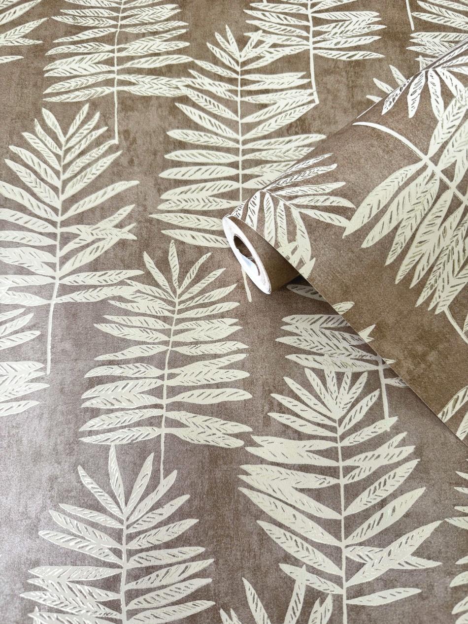 behang blaadjes licht taupe beige DWP0365 02 s1