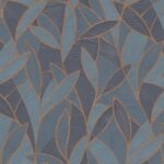 behang bladeren blauw AL26232 s2 1