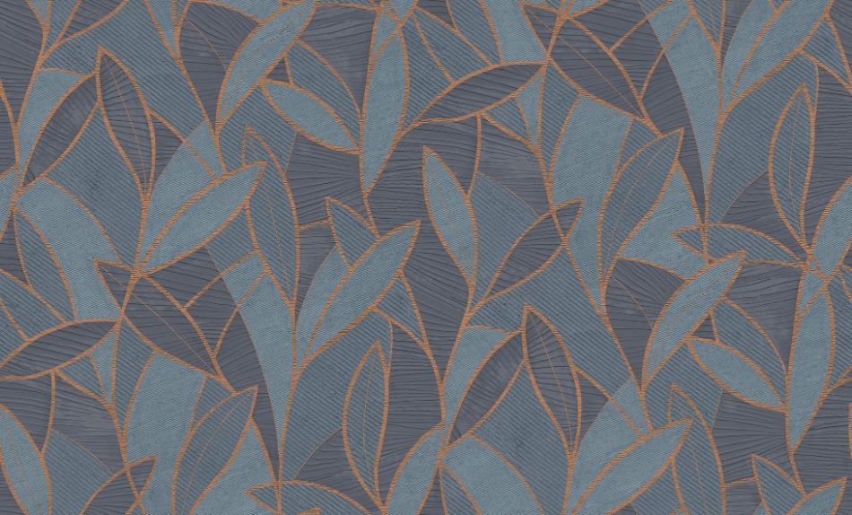 behang bladeren blauw AL26232 s2 1