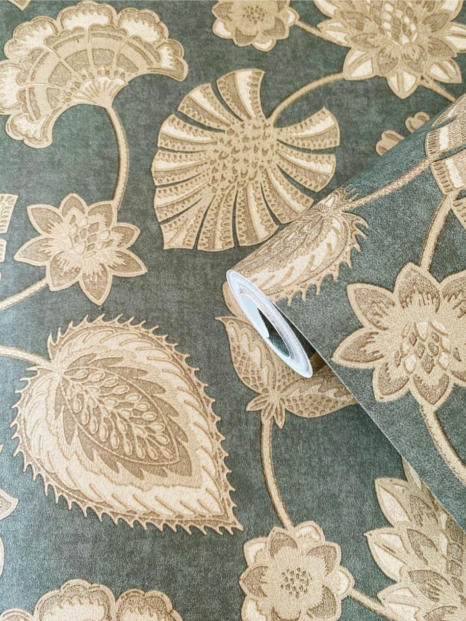 behang bladeren bloemen print DWP0351 01 s1