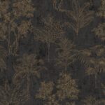 behang bladeren donkerblauw DWP0361 08